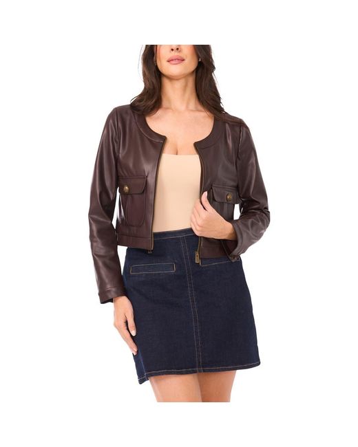 Vince Camuto Blue Faux Leather Jacket