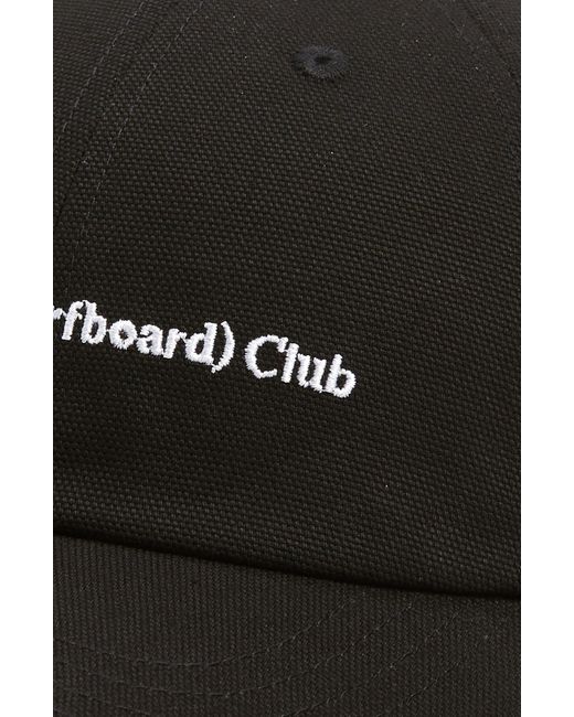 Stockholm Surfboard Club Black Pac Logo Embroidered Baseball Cap for men