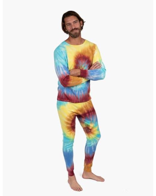 Leveret Blue Cotton Tie Dye Matching Family Pajamas for men