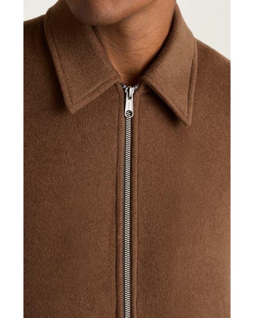 Bonobos Brown Wool Blend Bomber Jacket for men