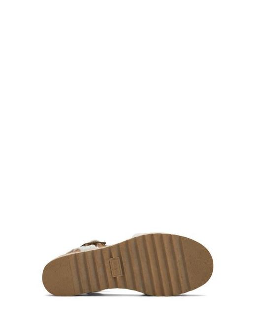 TOMS Metallic Diana Canvas Platforms Wedge Sandals