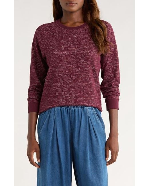 Marine Layer Purple Reversible Raglan Sleeve Top