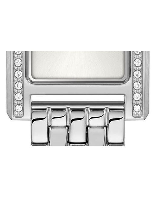 Boss White Lucy Precious Rectangular Watch, 18.5Mm