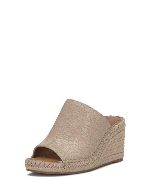 Lucky Brand Brown Cabriah Espadrille Platform Wedge Slide Sandal