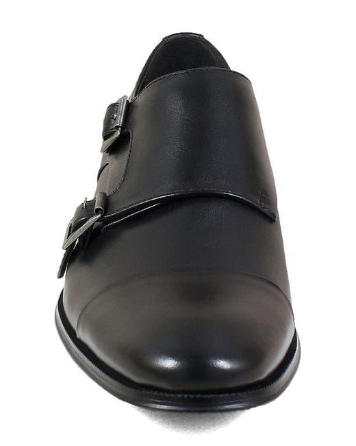 Florsheim Black Jetson Cap Toe Monk Shoe for men