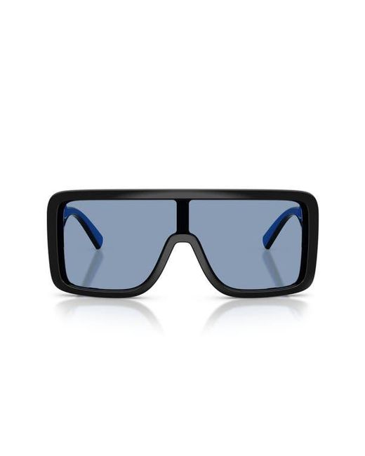 Dolce & Gabbana Blue 134Mm Rectangular Shield Sunglasses