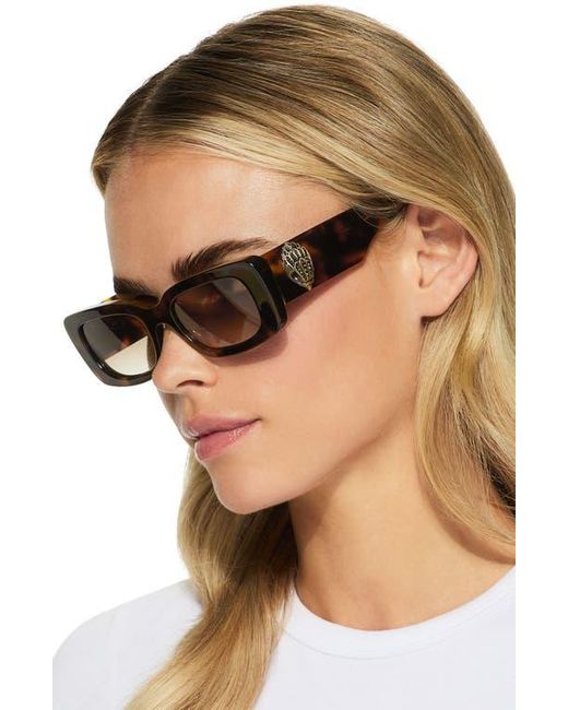 Kurt Geiger Brown 52Mm Rectangular Sunglasses