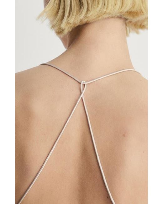 Mango White Stretch Silk Camisole
