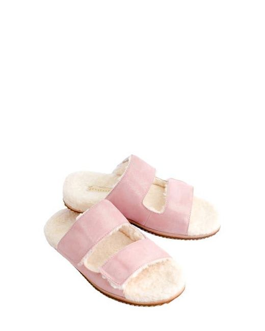 Revitalign Pink Amelia Faux Fur Lined Slide Slipper