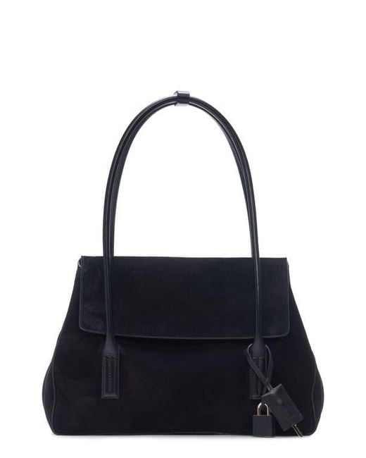 Tom Ford Blue Medium Eclipse Suede Shoulder Bag