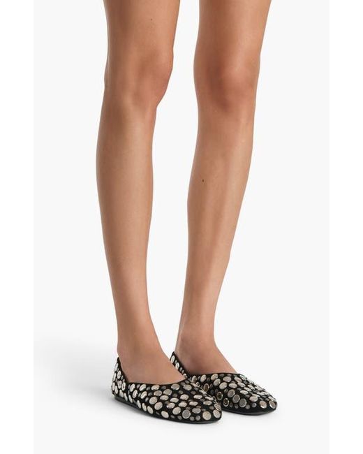 Khaite Black Jane Stud Ballet Flat
