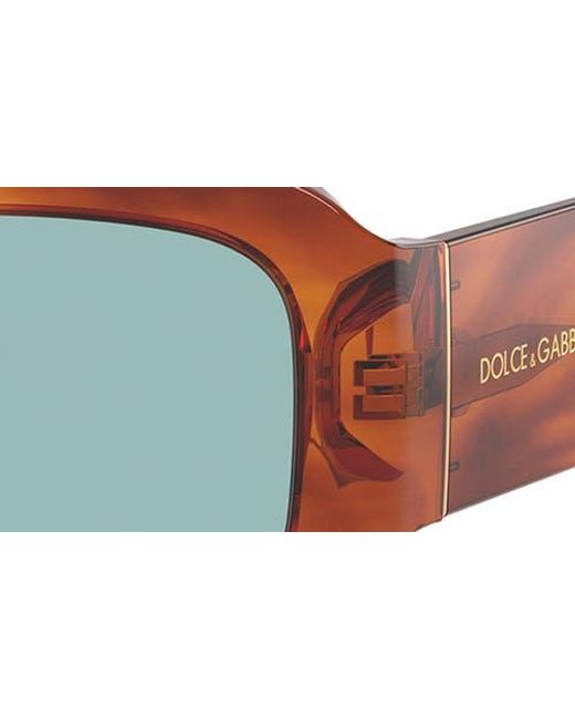 Dolce & Gabbana Blue 57Mm Rectangular Sunglasses for men