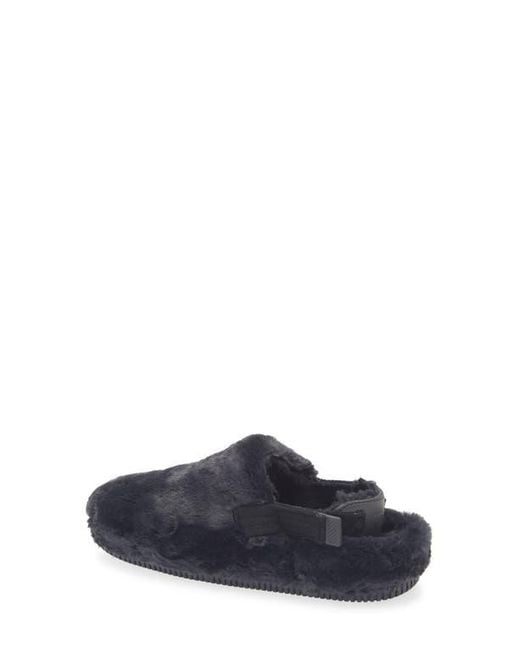 Nike Blue Calm Faux Fur Mule
