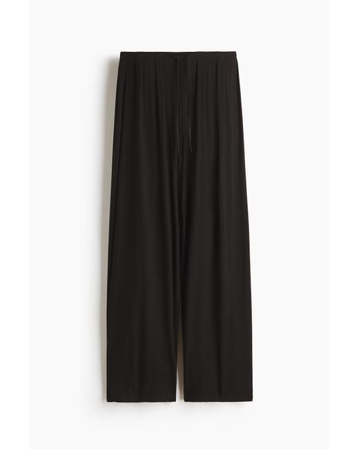 H&M Black Jersey Drawstring Pants