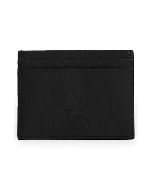 Christian Louboutin Black Kios Simple Leather Card Case
