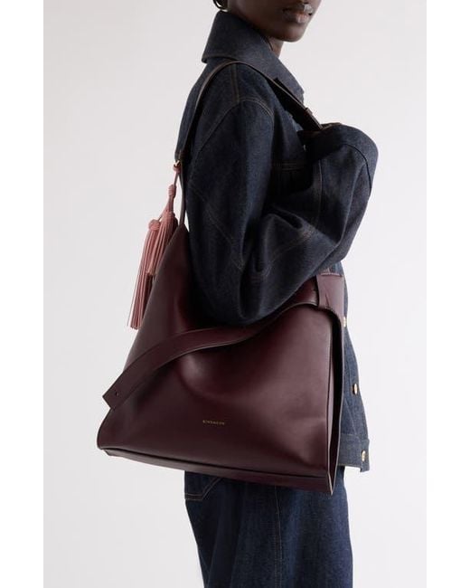 Givenchy Purple Medium Day Leather Hobo Bag