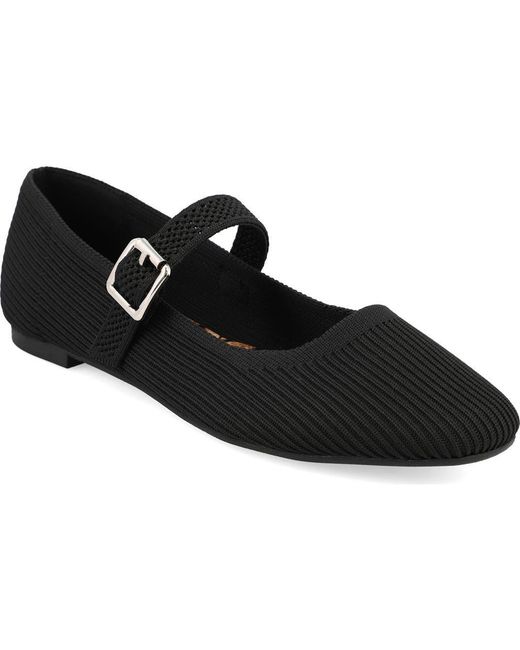 MIA Black Brita-C Knit Mary Jane Flat