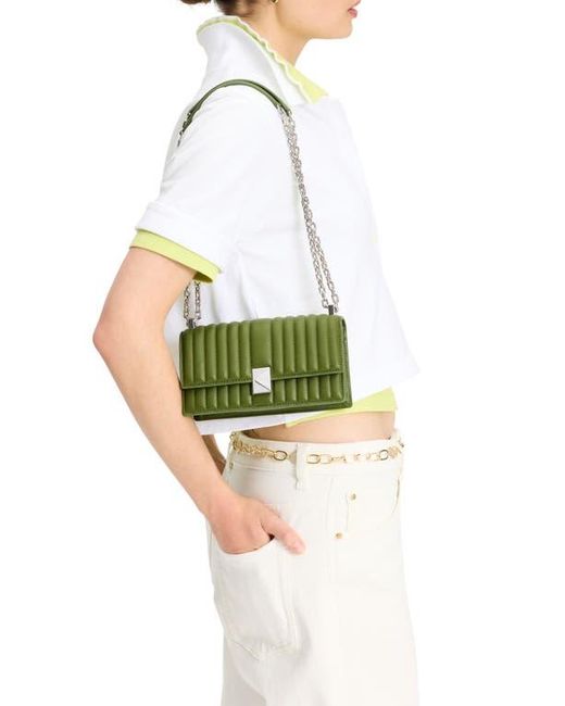 Kate Spade Green Mini Deco Quilted Leather Convertible Crossbody Bag