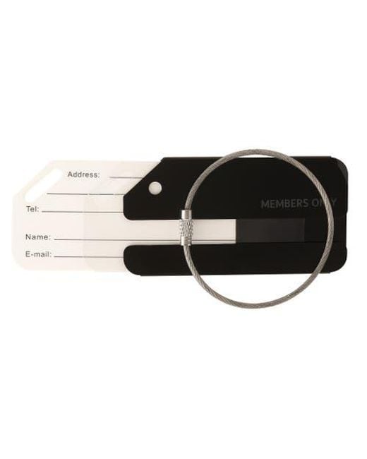Members Only Black Luggage Tags, Set Of 3 Durable Metal Travel Tags