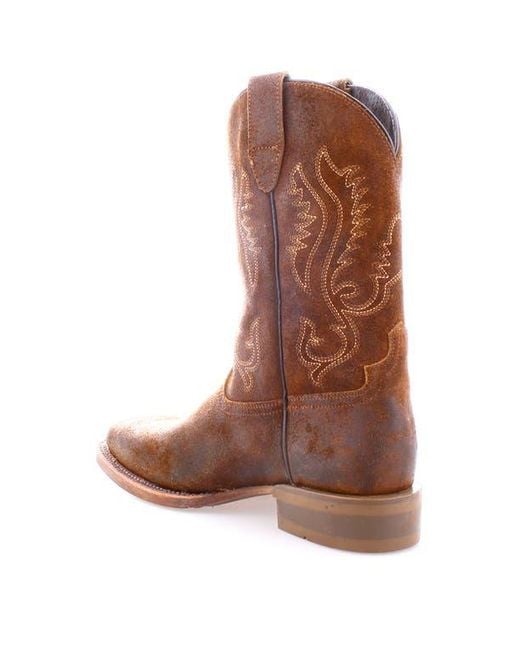 Roan Brown Saber Boot for men