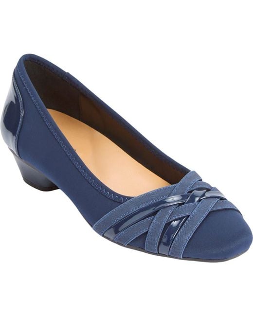 Comfortview Blue The Quinlan Slip On Pump