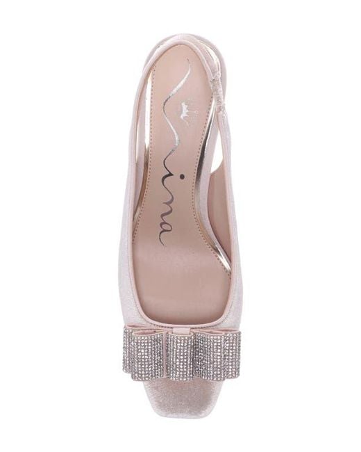 Nina White Jolanda Slingback Pump