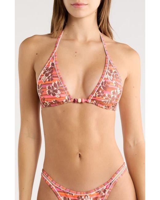 Kulani Kinis Pink Double Bind Triangle Bikini Top