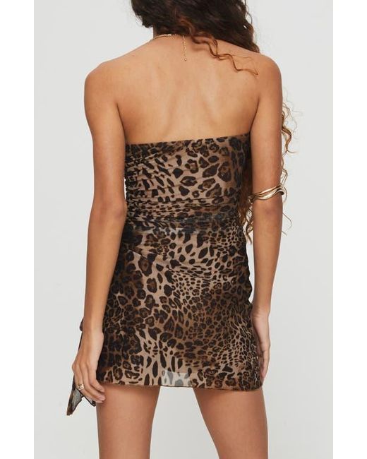 Princess Polly Multicolor Donelli Strapless Asymmetric Mesh Minidress