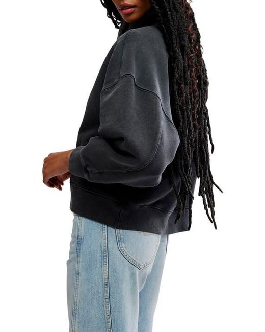 Free People Black Timeless Cotton Blend Pullover