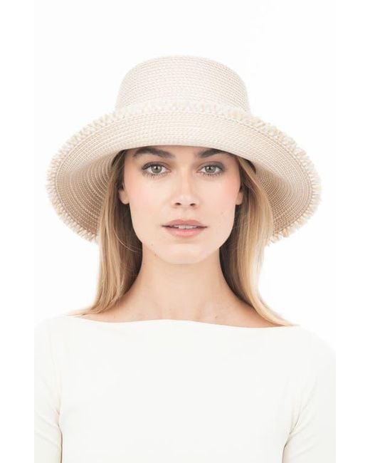 Eric Javits Natural Squishee Straw Bucket Hat