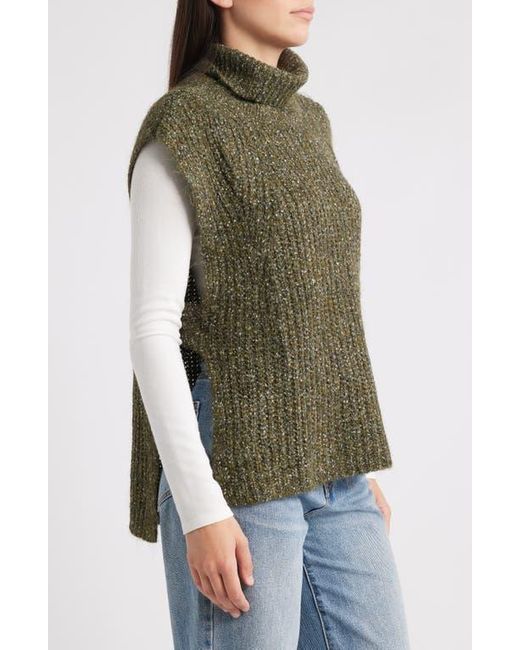 Wit & Wisdom Green Turtleneck High Low Sweater Vest