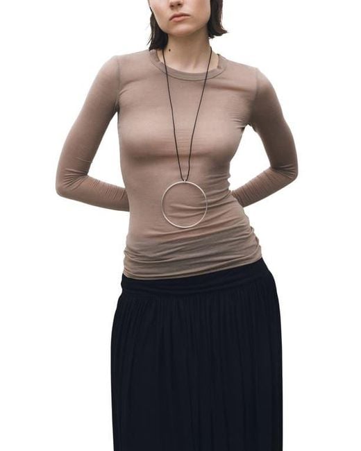 Mango Blue Lightweight Long Sleeve Top