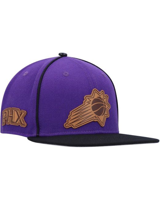 Pro Standard /black Phoenix Suns Heritage Leather Patch Snapback Hat At ...