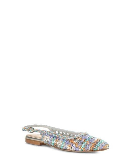 Bos. & Co. Blue Willow Slingback Cap Toe Flat