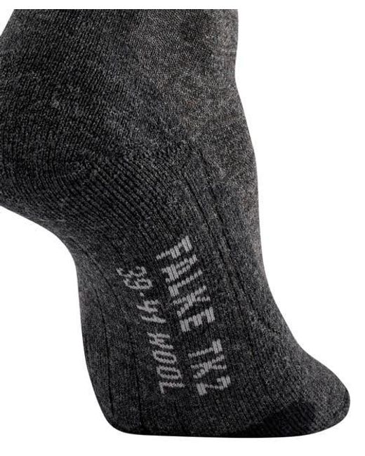 Falke Black Tk2 Explore Wool Hiking Socks for men