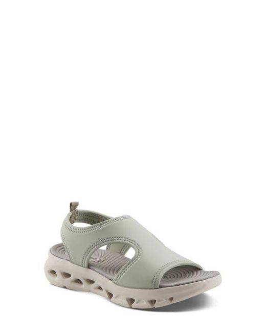 Flexus by Spring Step Gray Guzman Ankle Strap Platform Wedge Sandal