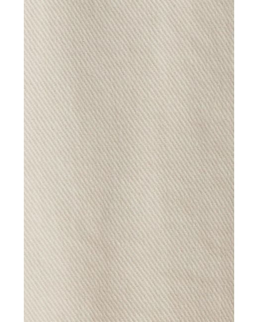 Mango White Lila Bubble Hem Denim Miniskirt