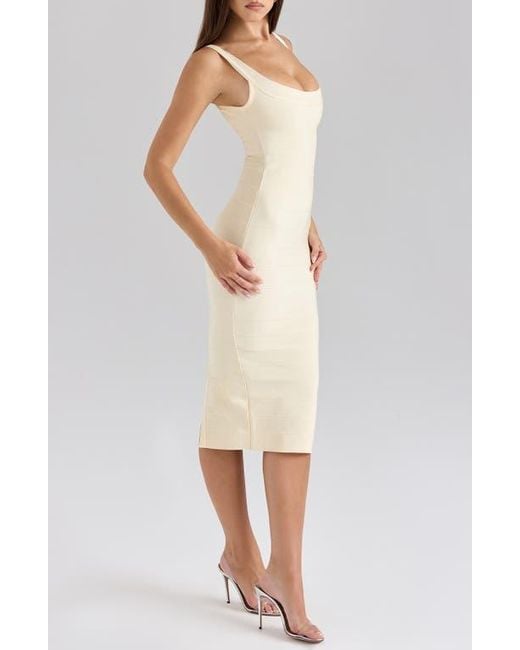 House Of Cb The Og Bandage Midi Dress in White | Lyst