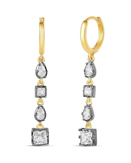 SHYMI Metallic Multi Shape Drop Earrings