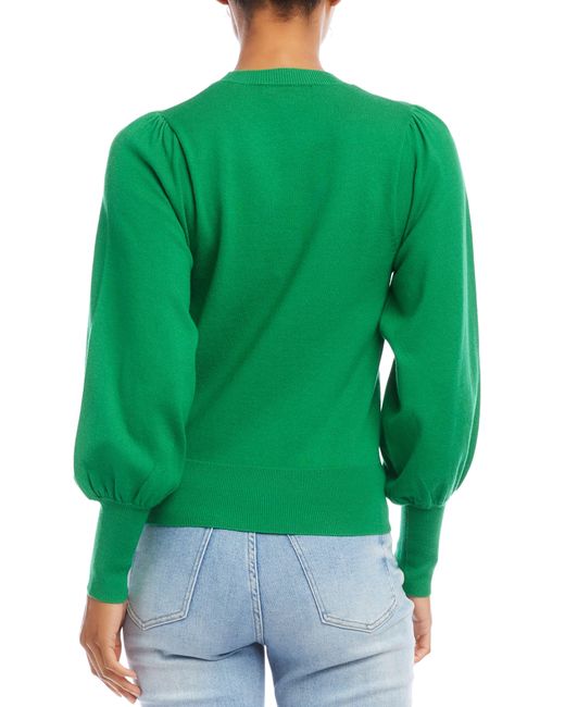 Karen Kane Green Balloon Sleeve Sweater