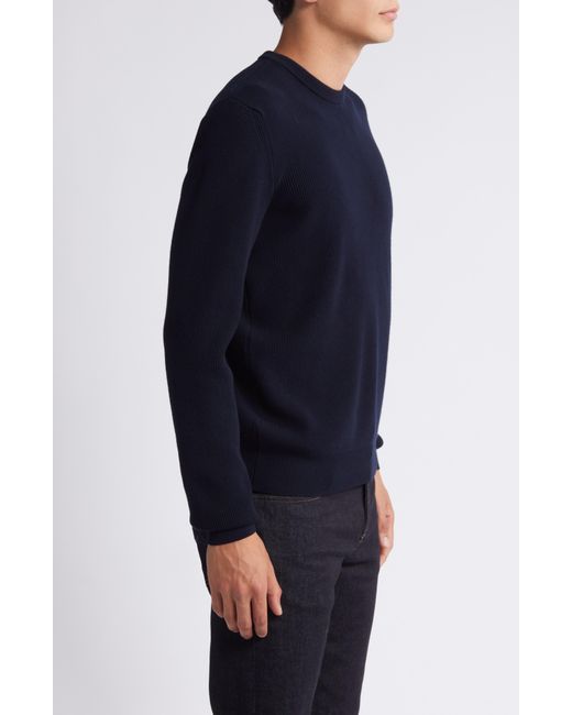 7 For All Mankind Blue Luxe Performance Plus Crewneck Sweater for men