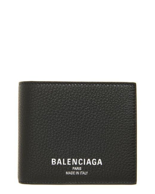 Balenciaga Black Leather Bifold Wallet for men