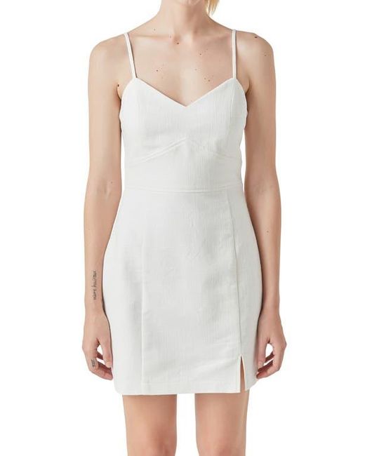 Grey Lab White Strappy Back Minidress