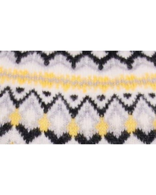Maje Gray Mamonix Fair Isle Metallic Sweater