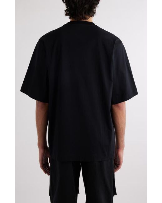 Givenchy Black New Studio Fit Oversize Logo Graphic T-Shirt for men