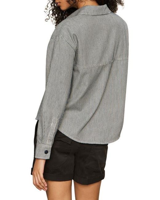 Sanctuary Gray Ivy Stripe Shacket