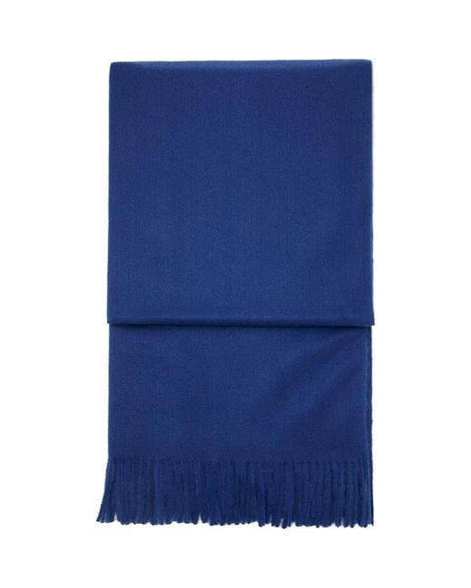 Mango Blue Fringe Scarf