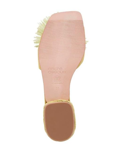 Andre Assous Yellow Rayni Slide Sandal
