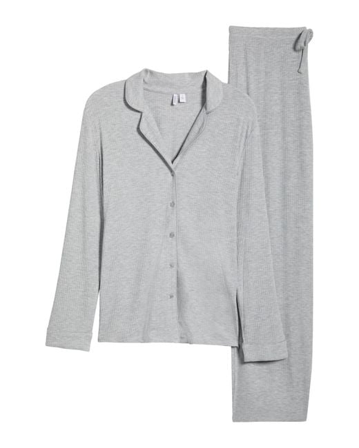 Nordstrom Gray Moonlight Eco Easy Rib Pajamas