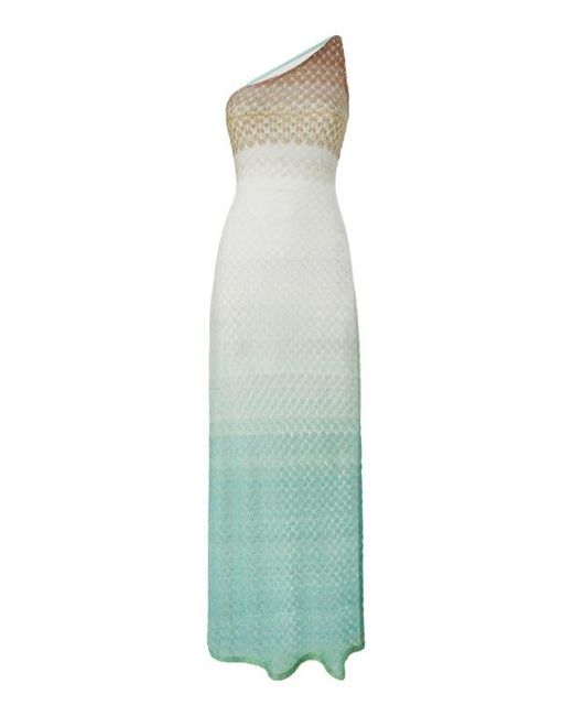 missoni one shoulder maxi dress Missoni, One-shoulder lam gown, Women, Multicolor, US 10, Dresses, Materialmix